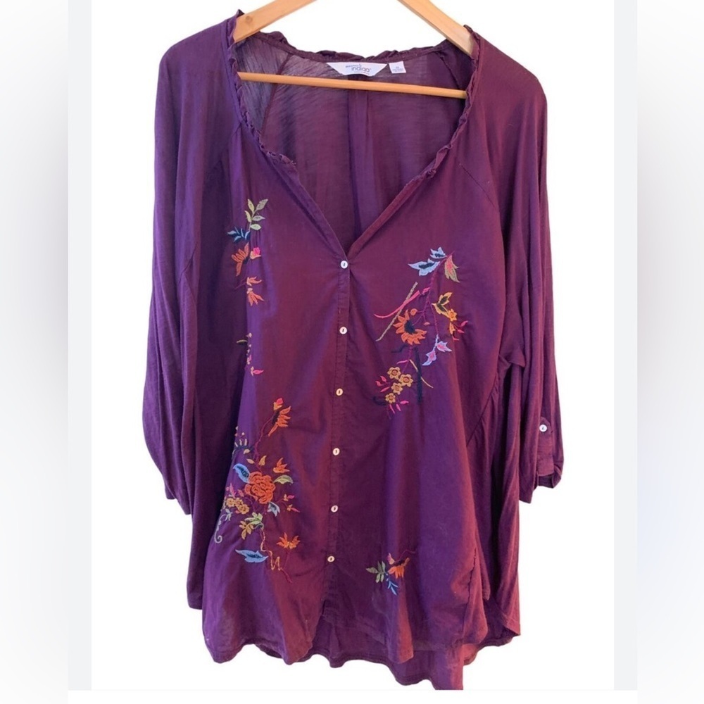 Great Northwest Indigo Tunic Top Size Medium